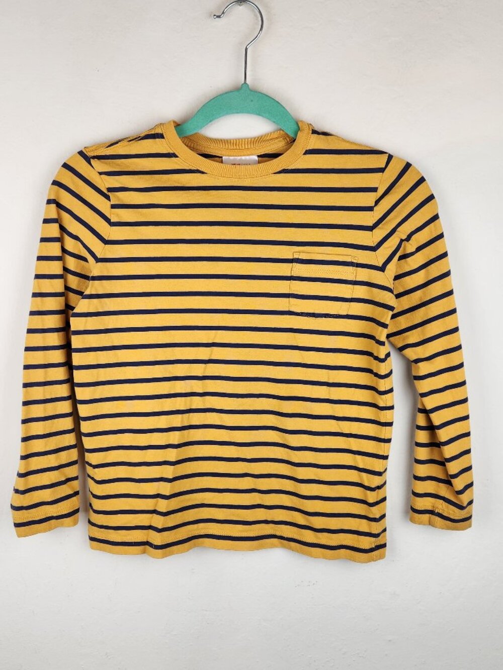 Hanna Andersson Pima Cotton Long Sleeve Striped Pocket Tee sz 140 cm US 10